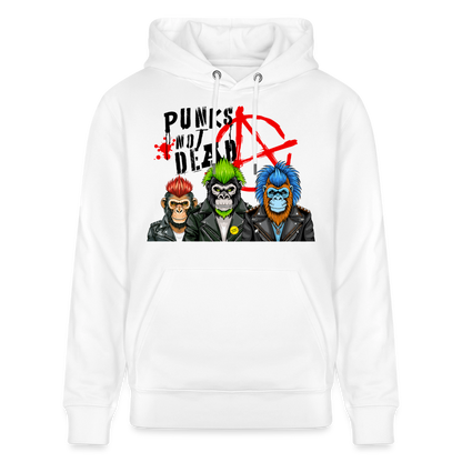 Punks Not Dead Design – Unisex Bio-Hoodie - Weiß
