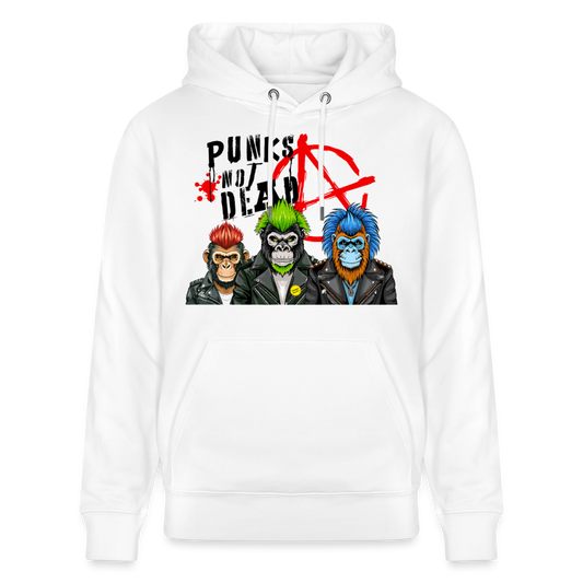 Punks Not Dead Design – Unisex Bio-Hoodie - Weiß