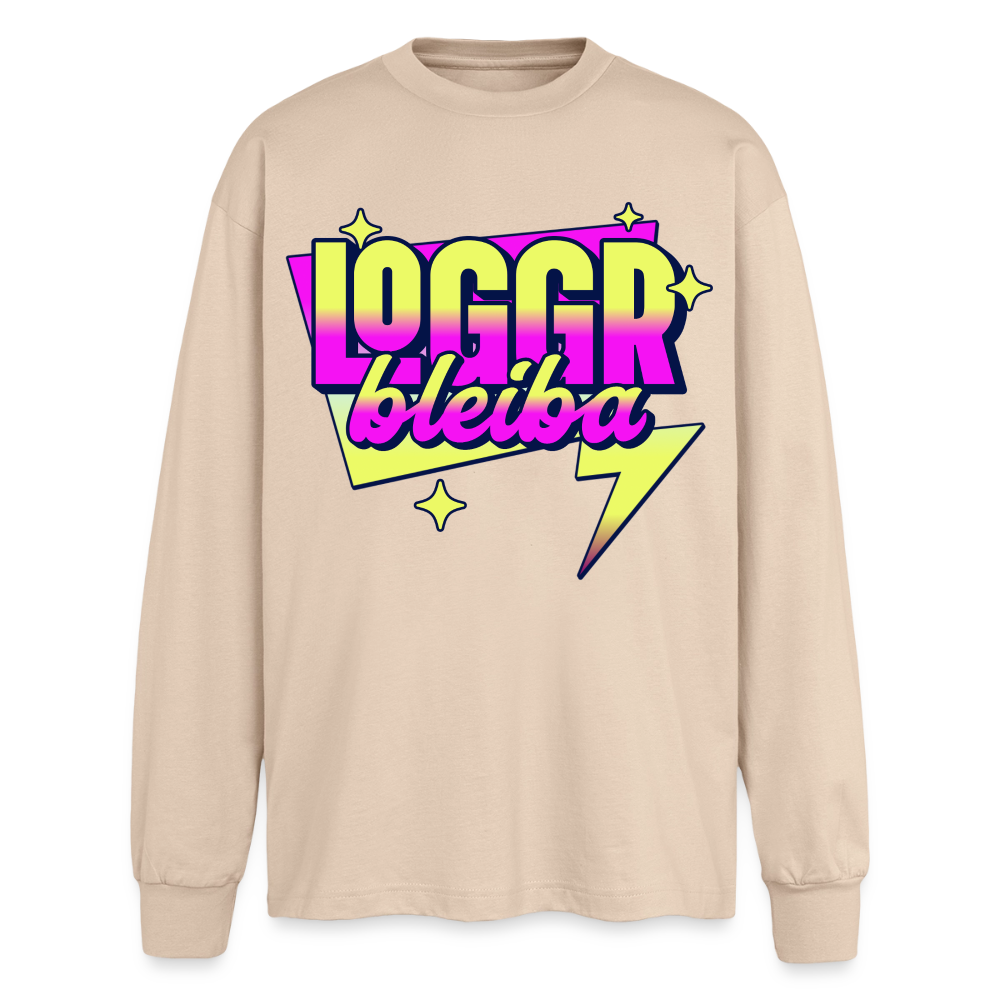 Logger bleibt Design – Oversized Langarmshirt - Sand