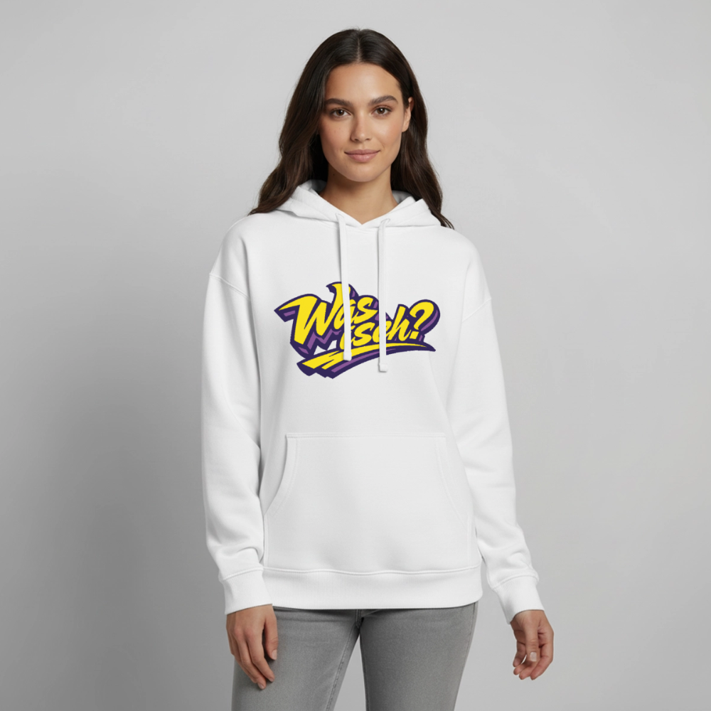 Was isch? Design – Oversized Unisex Hoodie - Weiß