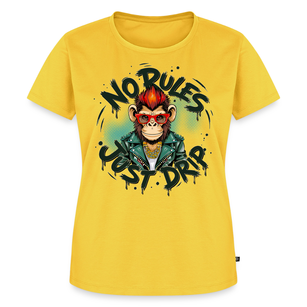 Monkey No Rules Design – Frauen Premium T-Shirt - Sonnengelb