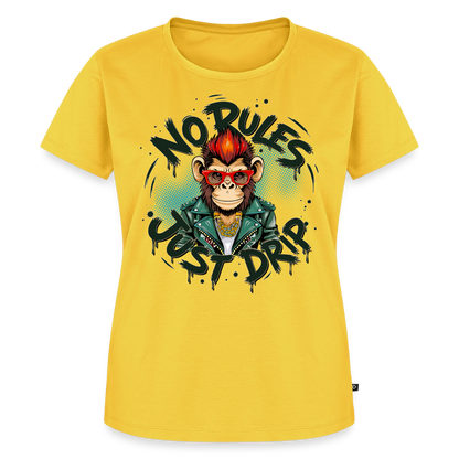 Monkey No Rules Design – Frauen Premium T-Shirt - Sonnengelb