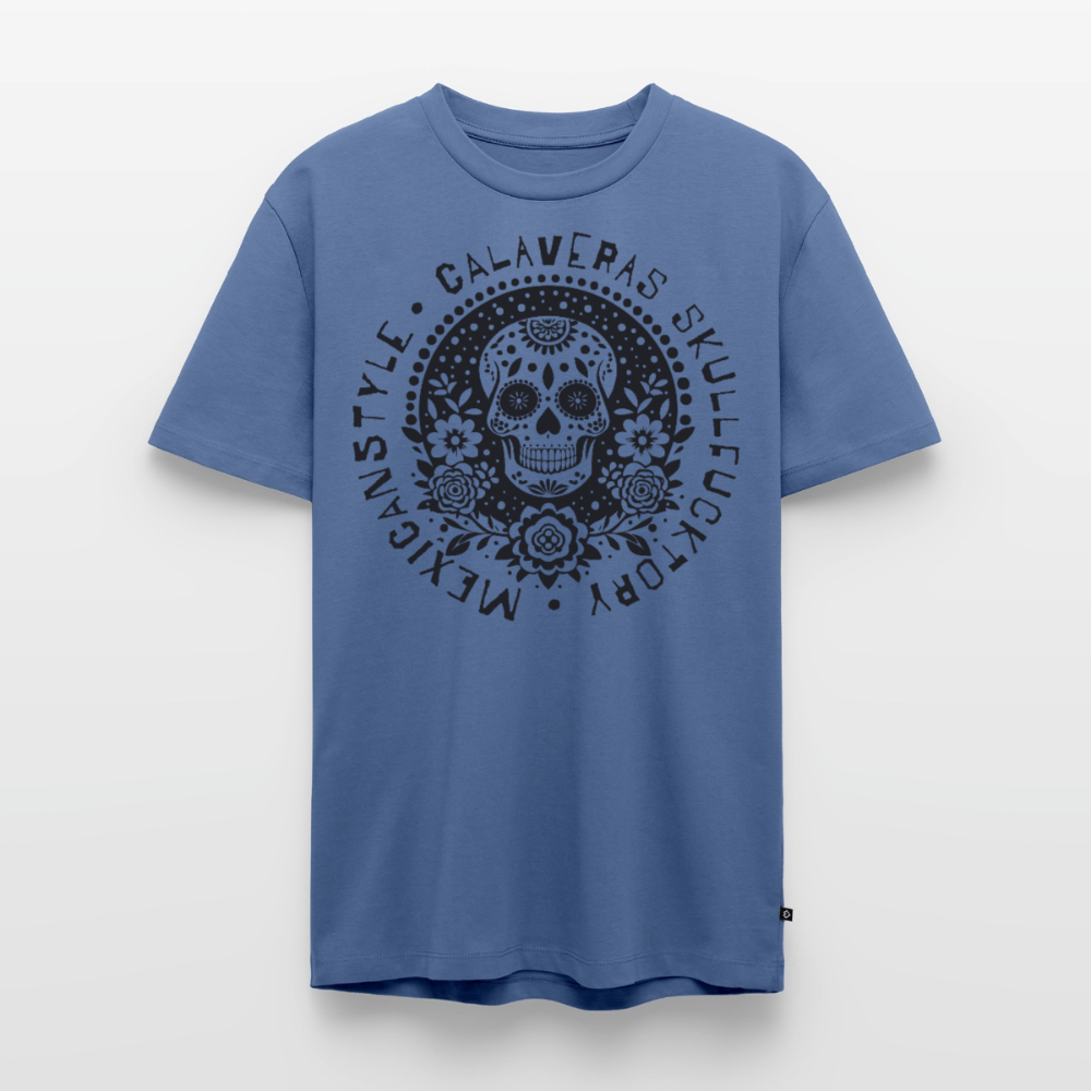 Sugar Skull Black Design - Männer Premium T-Shirt - Taubenblau