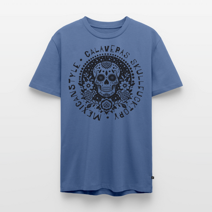 Sugar Skull Black Design - Männer Premium T-Shirt - Taubenblau