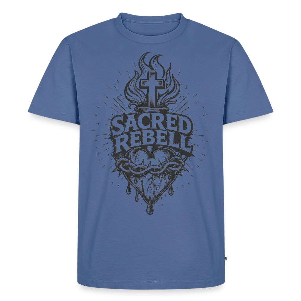 Sacred Rebell Design – Männer Premium T-Shirt - Taubenblau