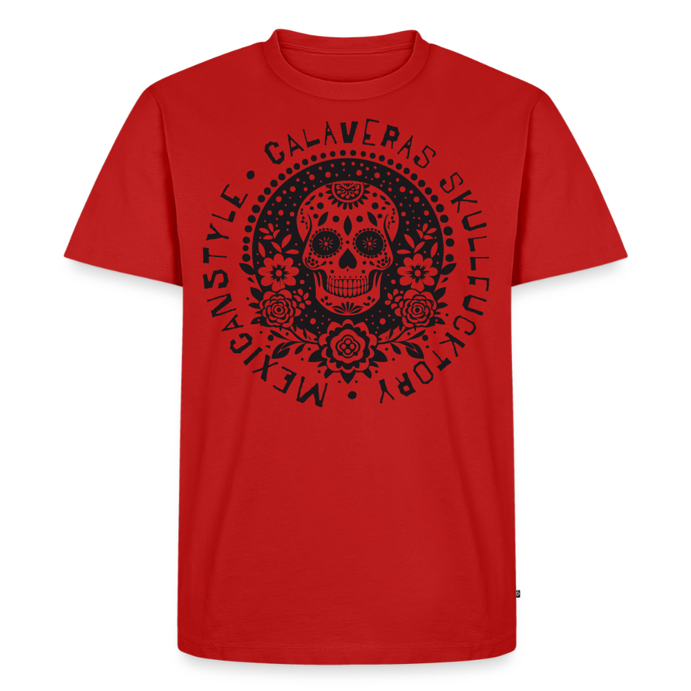 Sugar Skull Black Design - Männer Premium T-Shirt - Rot