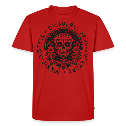 Sugar Skull Black Design - Männer Premium T-Shirt - Rot