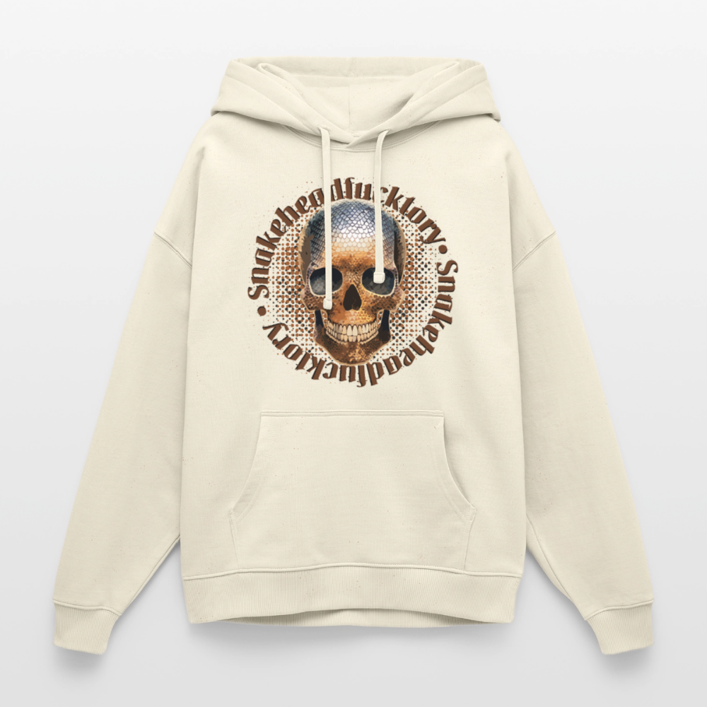 Snake Skull Design – Oversized Unisex Hoodie - Natur