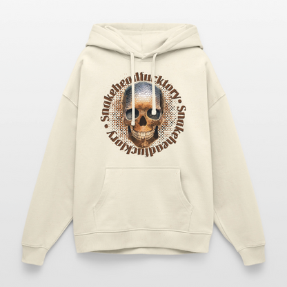 Snake Skull Design – Oversized Unisex Hoodie - Natur