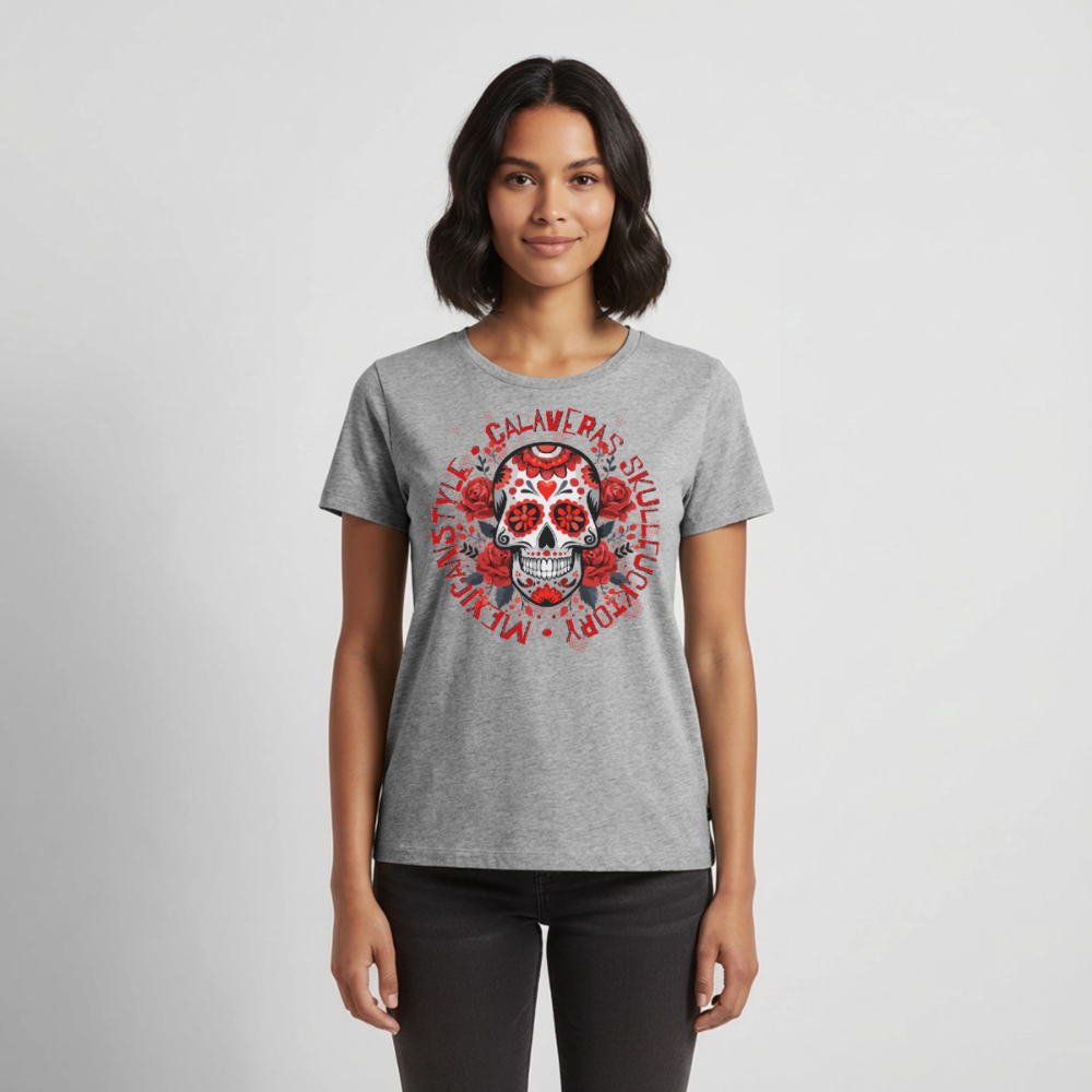 Frauen Premium T-Shirt - Grau meliert