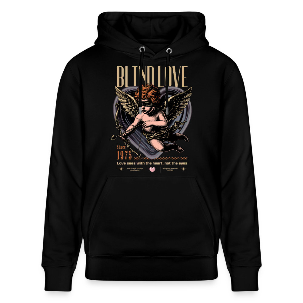 Blind Love Design – Unisex Bio-Hoodie - Schwarz