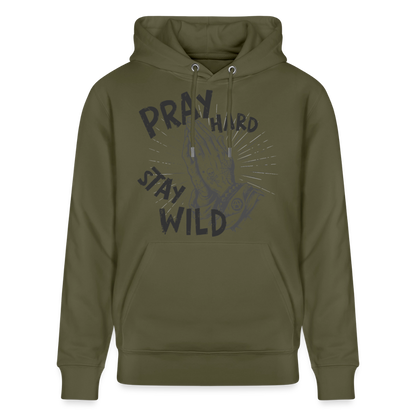 Betende Hände Design – Unisex Bio-Hoodie - Khaki Grün