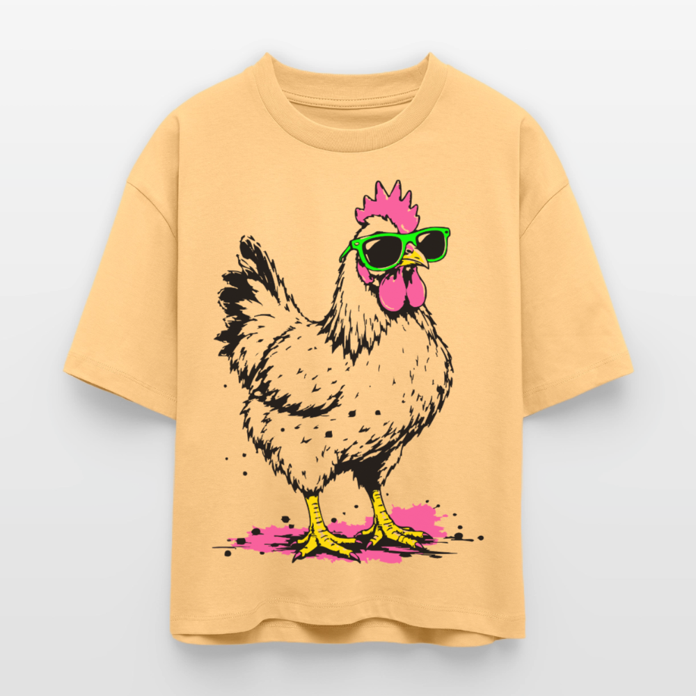 Street Chicken Design – Frauen Boxy Bio-T-Shirt - Mispel