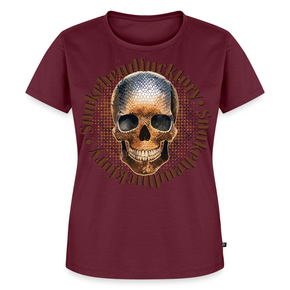 Snake Skull Design – Frauen Premium T-Shirt - Burgunderrot