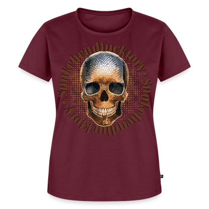 Snake Skull Design – Frauen Premium T-Shirt - Burgunderrot