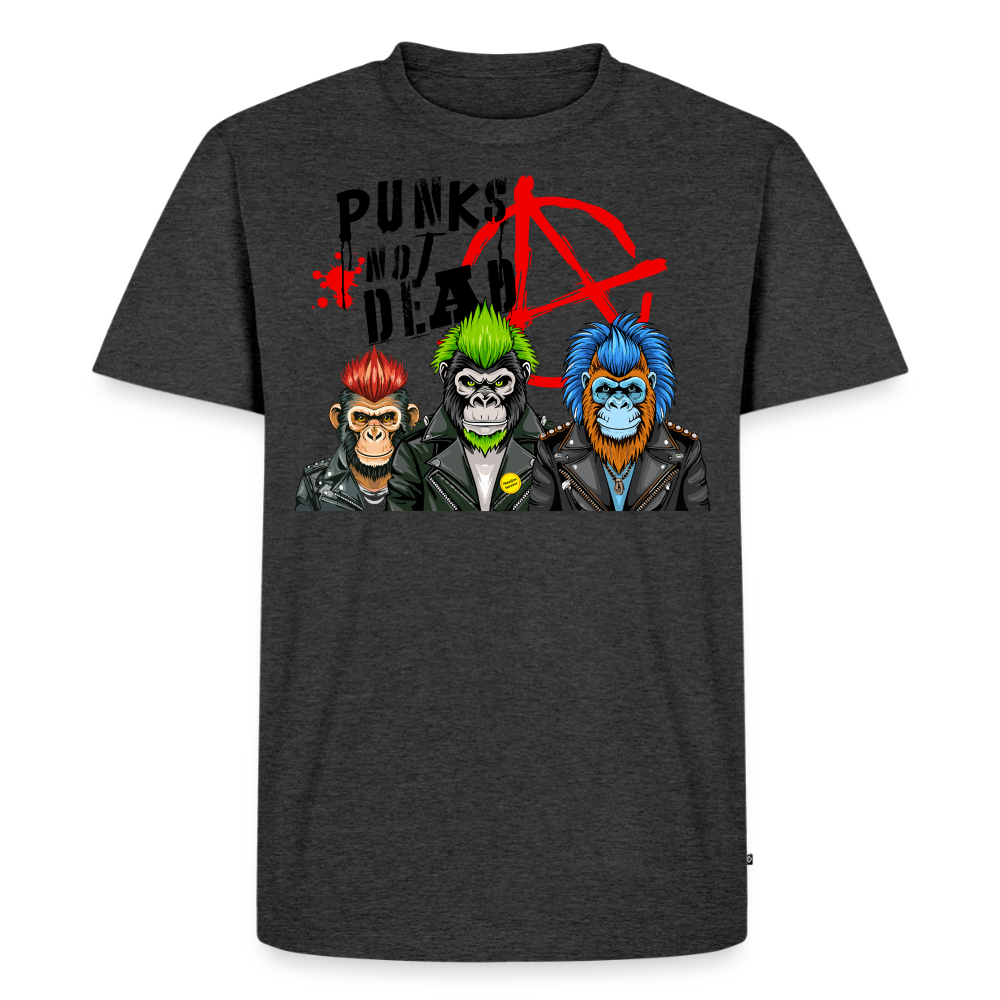 Punks Not Dead Design – Männer Premium T-Shirt - Anthrazit meliert