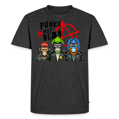 Punks Not Dead Design – Männer Premium T-Shirt - Anthrazit meliert