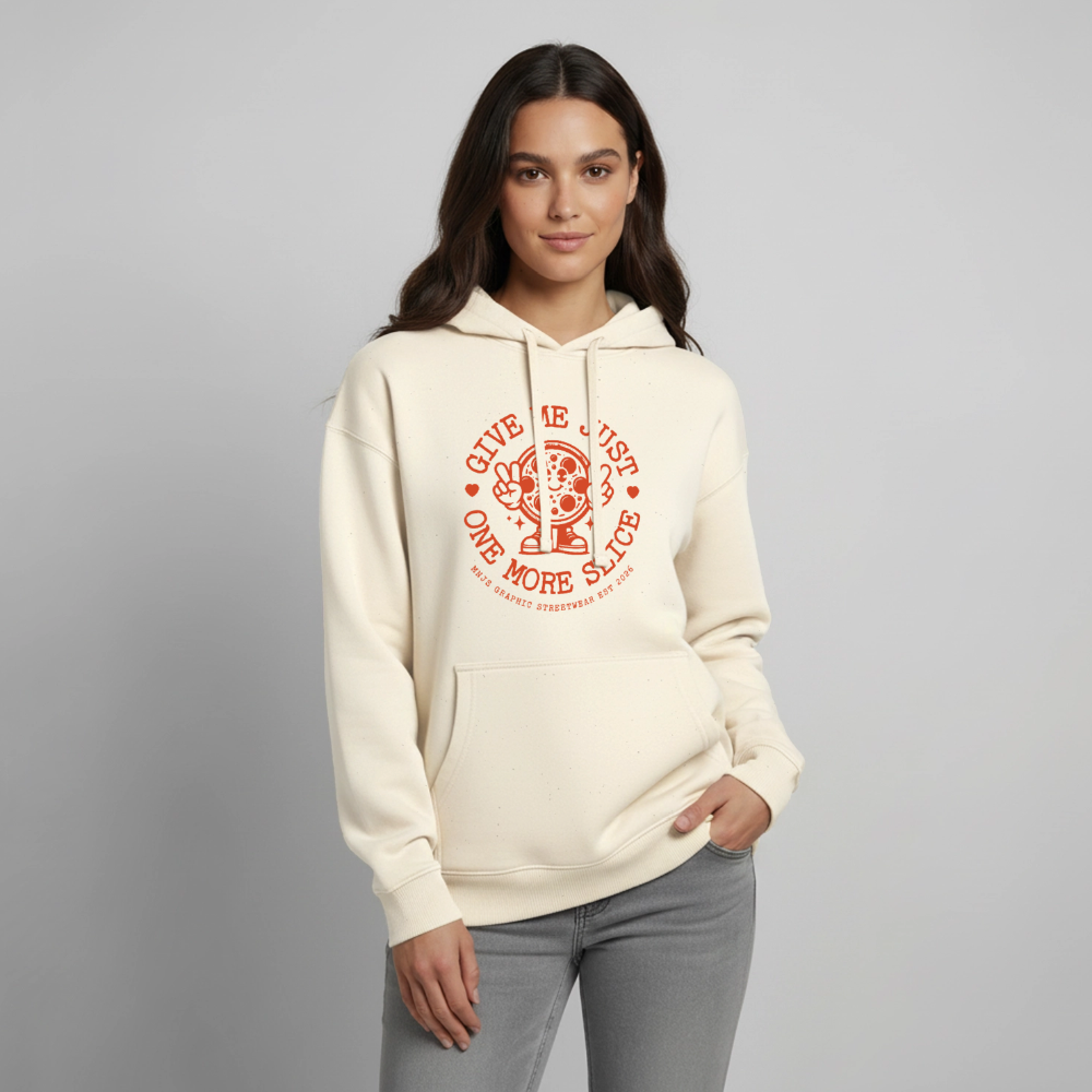 Pizza Design – Oversized Unisex Hoodie - Natur