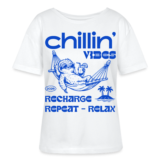 Chillin Vibes Design – Rundhals Frauen Bio-T-Shirt - Weiß