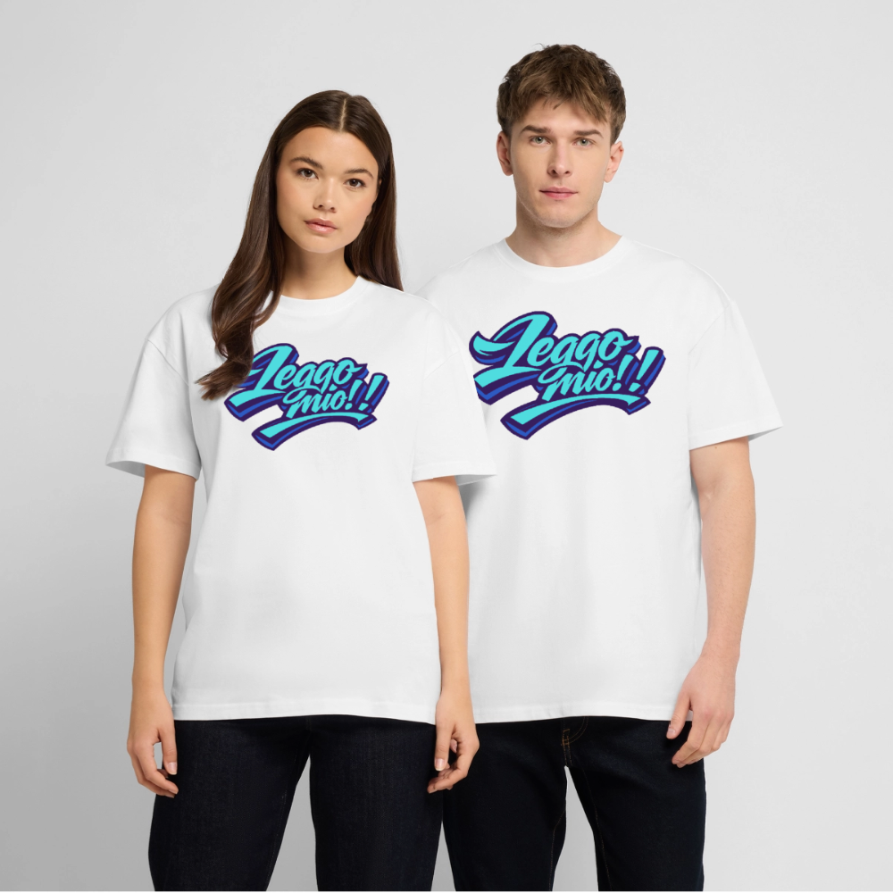 Leggomio Design – Oversized Unisex Bio T-Shirt - Weiß