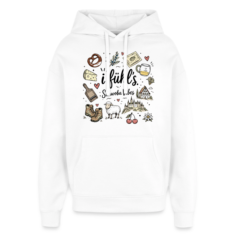 Alb Liebe Design – Oversized Unisex Hoodie - Weiß