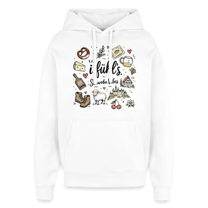 Alb Liebe Design – Oversized Unisex Hoodie - Weiß