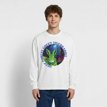 Tiger Rabbit Design – Oversized Langarmshirt - Weiß