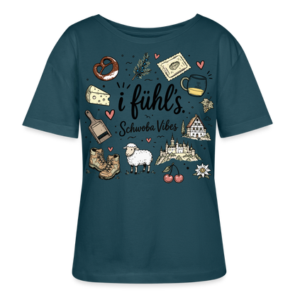 Rundhals Frauen Bio-T-Shirt - Dunkles Petrol