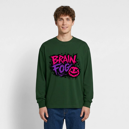 Brain Fog Design – Oversized Langarmshirt - Flaschengrün