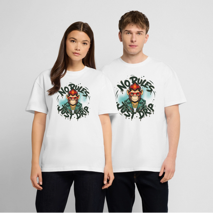 Monkey No Rules Design – Unisex Bio T-Shirt - Weiß