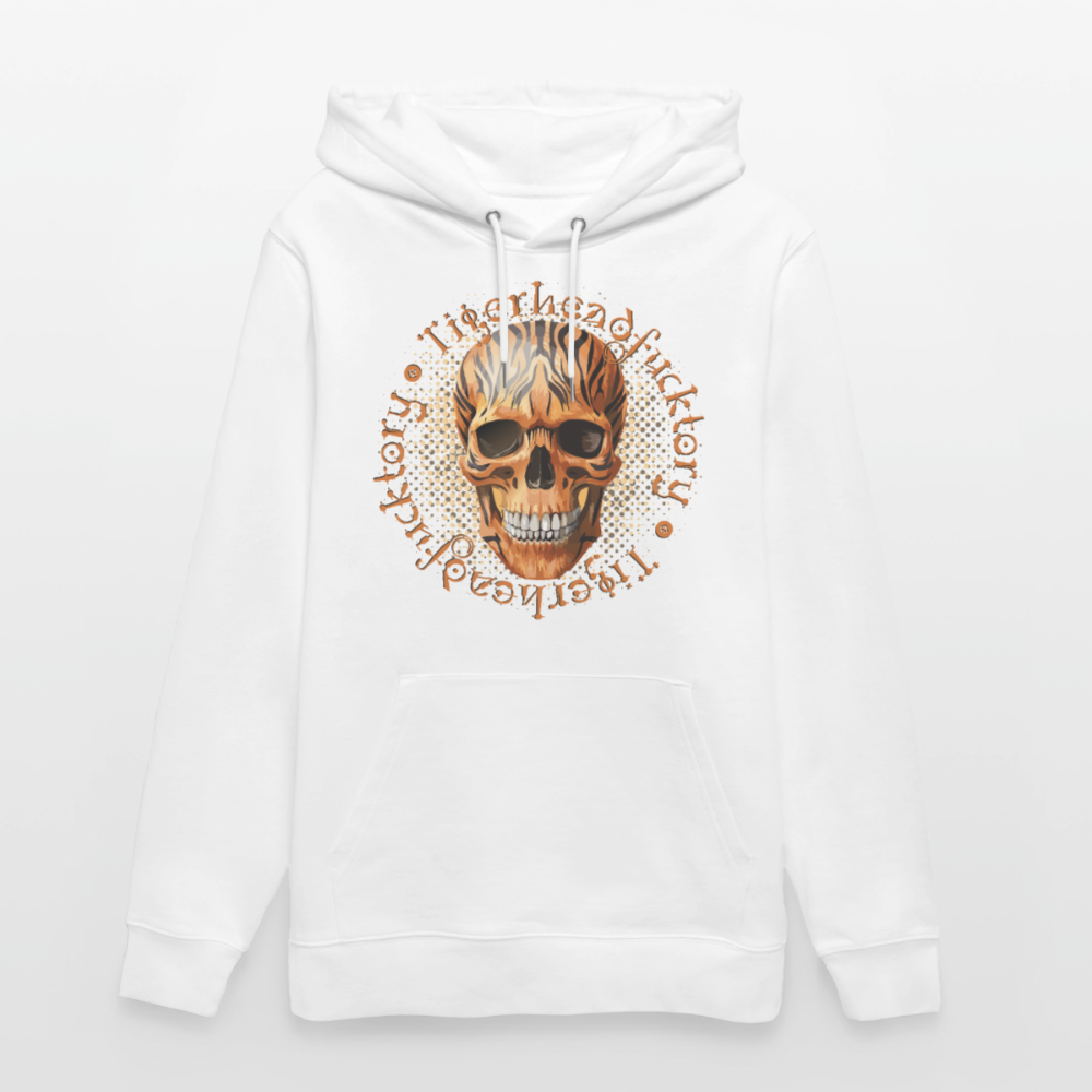 Tiger skull Design – Unisex Bio-Hoodie - Weiß