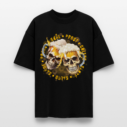 Party Skull Design – Oversized Unisex Bio T-Shirt - Schwarz
