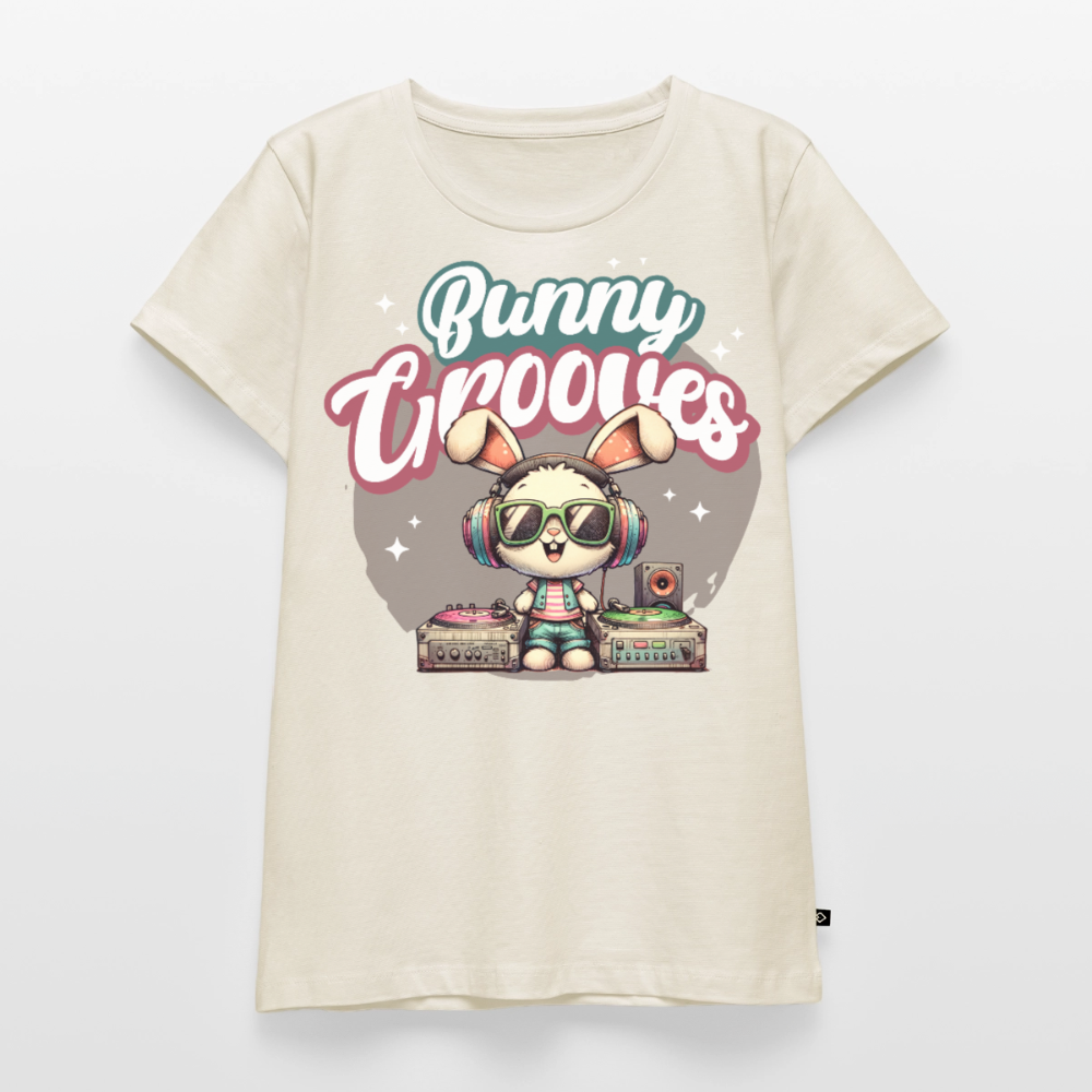 Bunny Grooves Design – Frauen Premium T-Shirt - Naturweiß