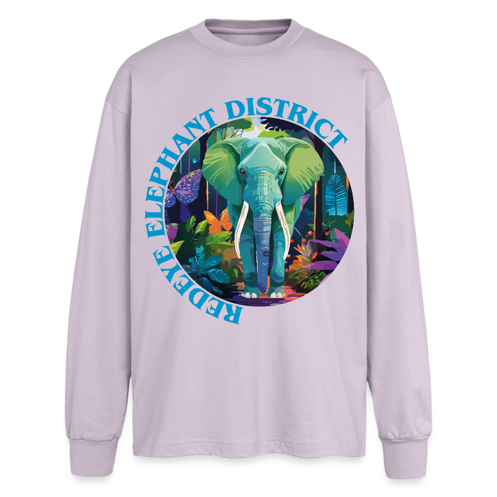 Elephant Design – Oversized Langarmshirt - verblasstes Lila