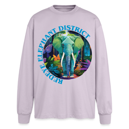 Elephant Design – Oversized Langarmshirt - verblasstes Lila