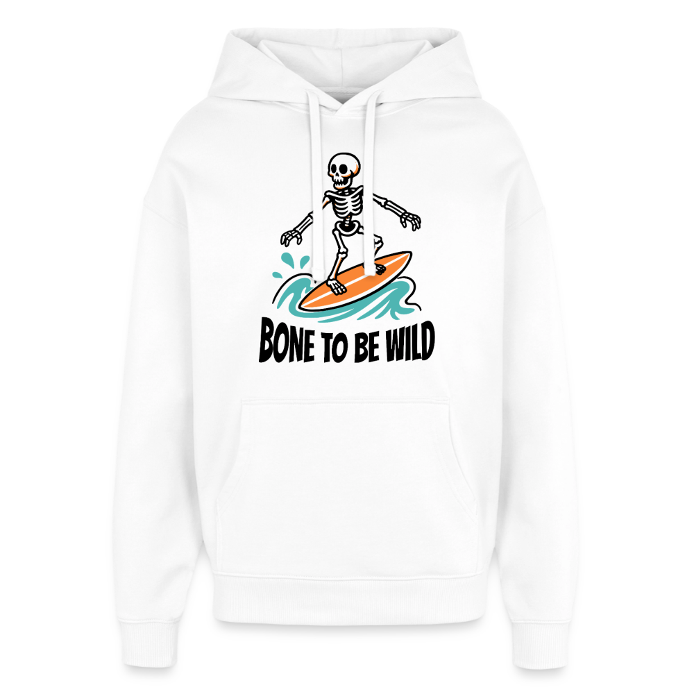 Bone to be Wild Design – Oversized Unisex Hoodie - Weiß