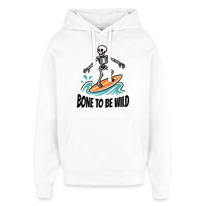 Bone to be Wild Design – Oversized Unisex Hoodie - Weiß