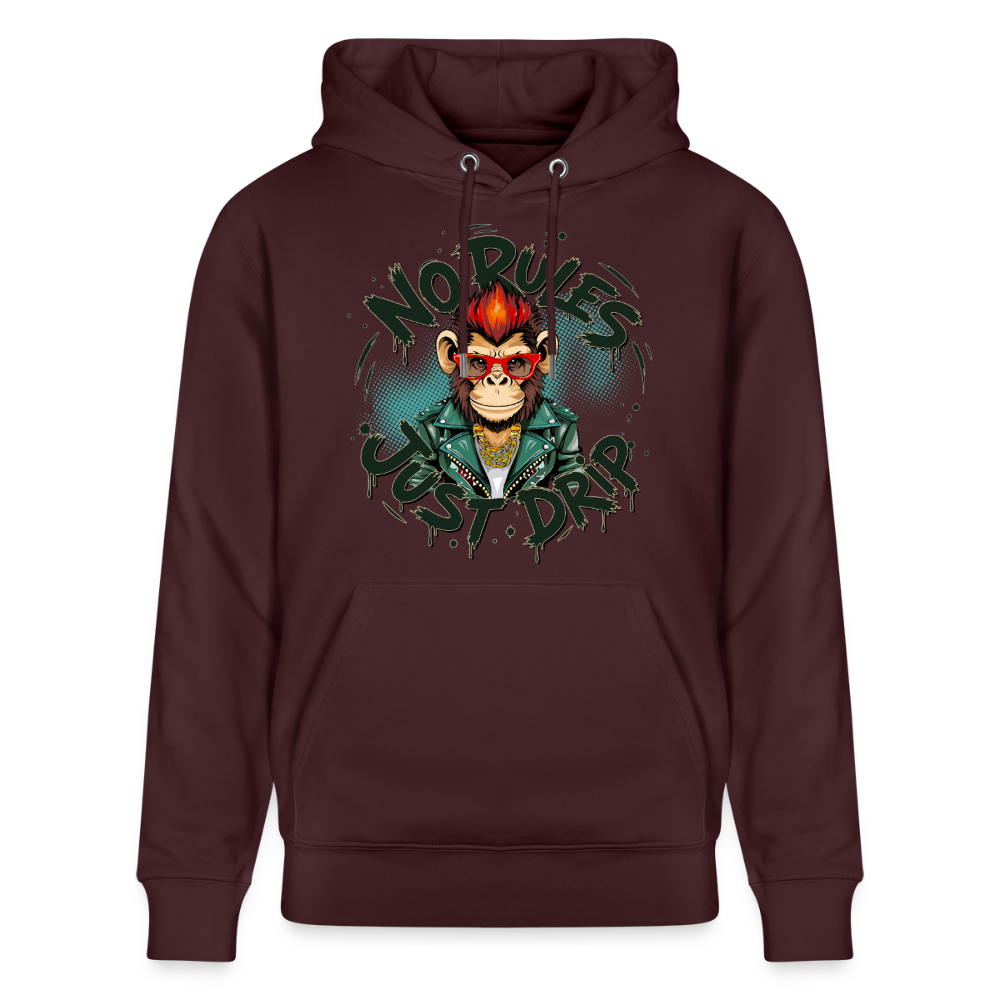 Monkey No Rules Design – Unisex Bio-Hoodie - Maroon