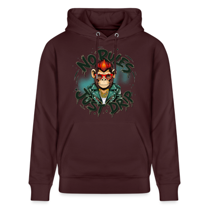 Monkey No Rules Design – Unisex Bio-Hoodie - Maroon