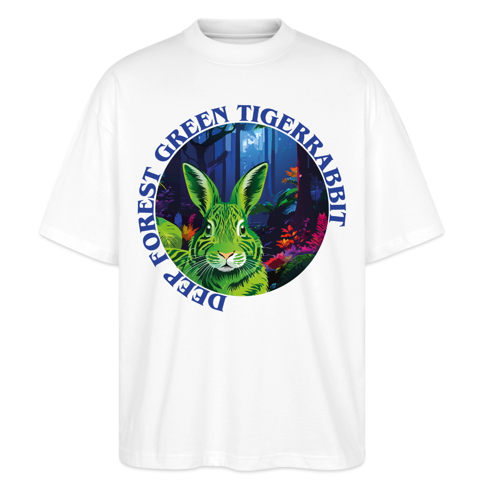 Tiger Rabbit Design – Oversized Unisex Bio T-Shirt - Weiß