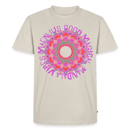 Mandala Pink Design – Männer Premium T-Shirt - Beige