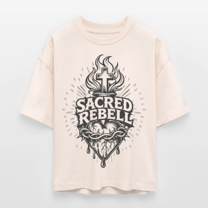 Sacred Rebell Design – Frauen Boxy Bio-T-Shirt - Natur