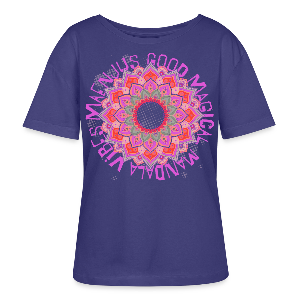 Mandala Pink Design – Rundhals Frauen Bio-T-Shirt - Dämmerung