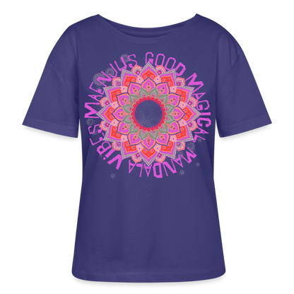 Mandala Pink Design – Rundhals Frauen Bio-T-Shirt - Dämmerung