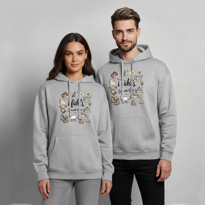 Alb Liebe Design – Oversized Unisex Hoodie - Grau meliert