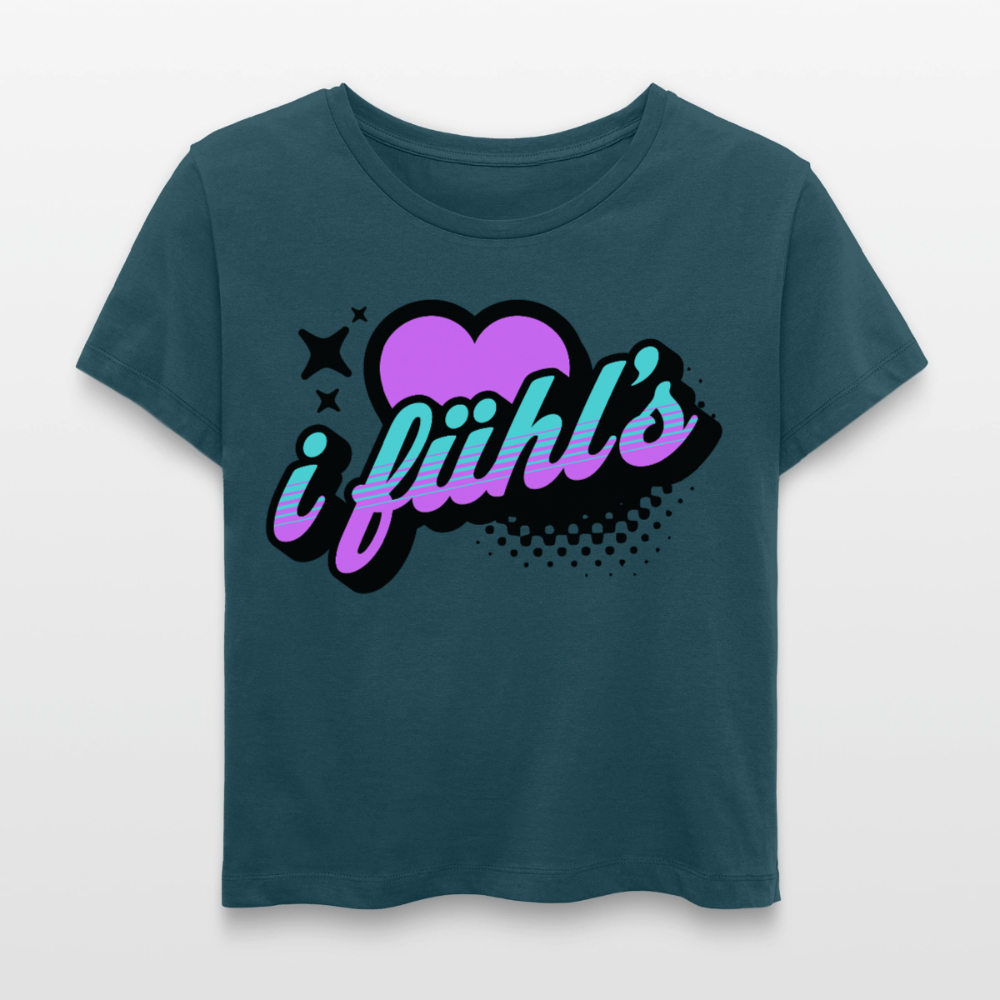 i fühl‘s Design – Rundhals Frauen Bio-T-Shirt - Dunkles Petrol