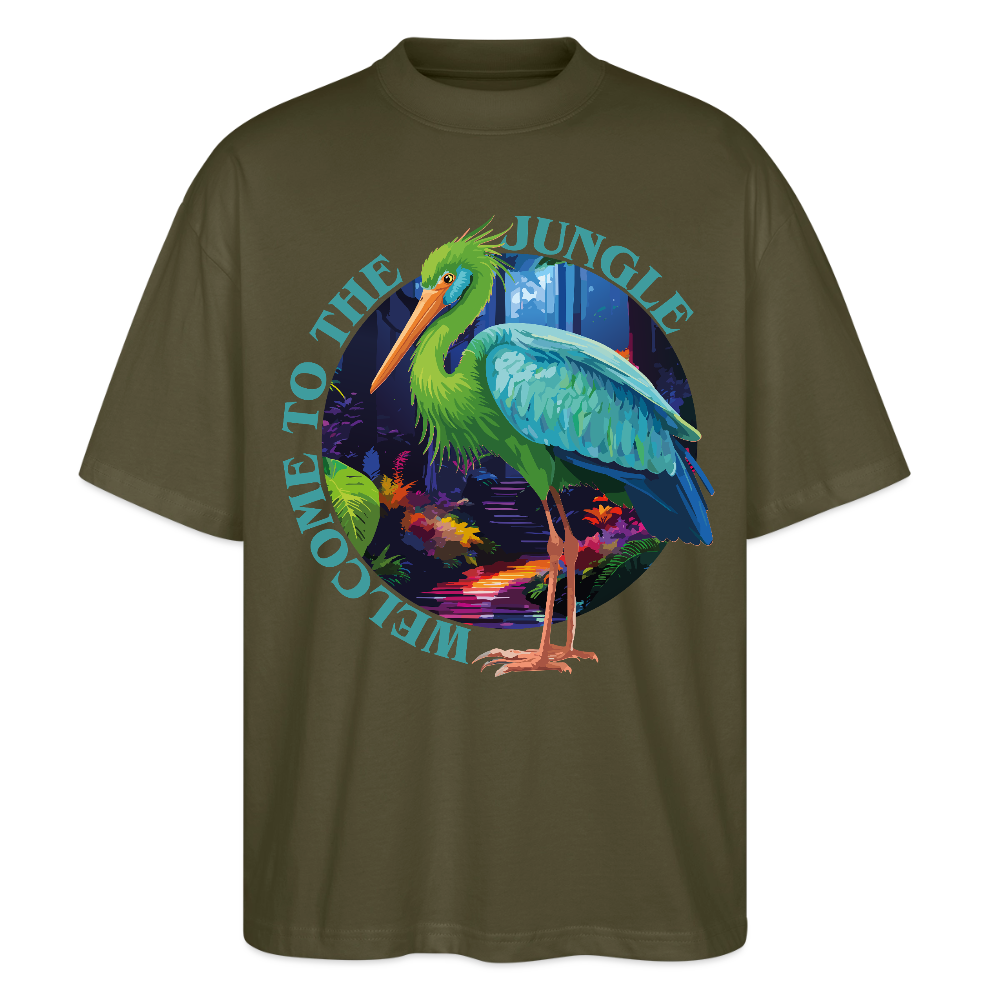 Jungle Design – Oversized Unisex Bio T-Shirt - Khaki