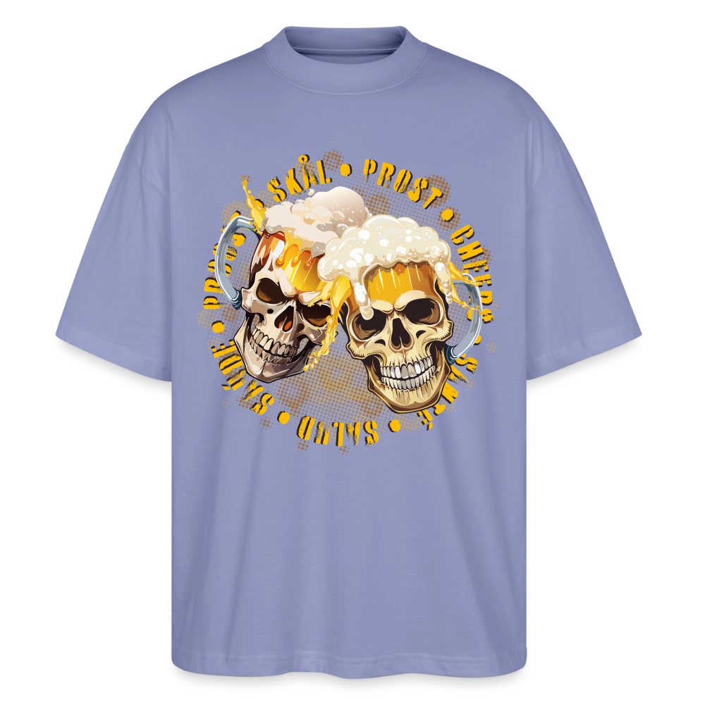 Party Skull Design – Oversized Unisex Bio T-Shirt - Violett