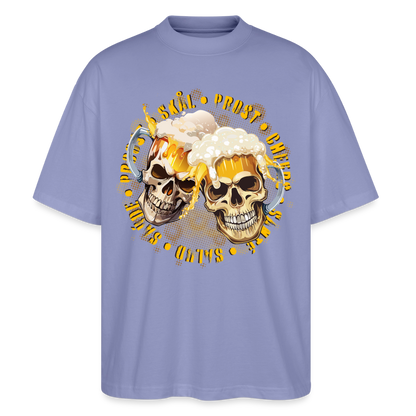 Party Skull Design – Oversized Unisex Bio T-Shirt - Violett