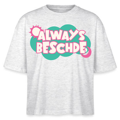 Always Beschde Design – Frauen Boxy Bio-T-Shirt - Weiß meliert